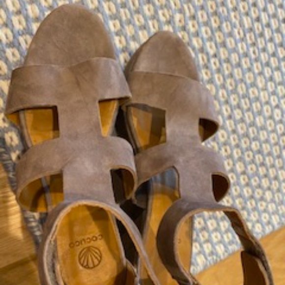 NEW without tags, pristine COCLICO sueded-leather platform sandal! - Picture 7 of 9